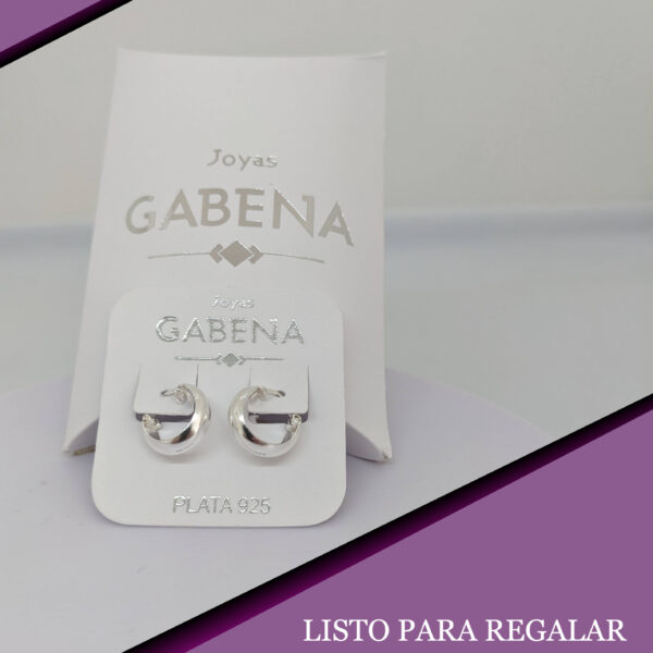 Aros Argollas Gruesas Plata 925 Plateado pack