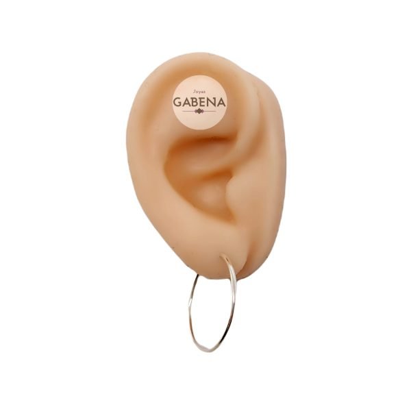 AC-12 aros argolla cubano n3 plata