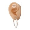 AC-6 aros argolla cubano n4 grueso plata