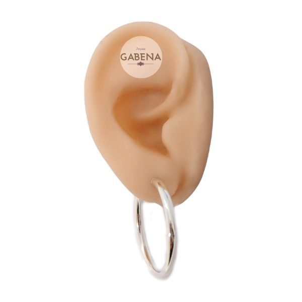 AC-6 aros argolla cubano n4 grueso plata