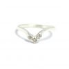 Anillo en V con Cristal Cubic
