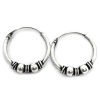 Aros Argollas Bali 14mm Plata 925