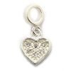 Dije Charm Corazón Tramado Cristales