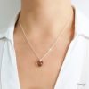 Collar Cristal Swarovski Corazon 10mm Plata greige woo