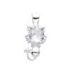 Dije Gato Cristal 10 Plata 925