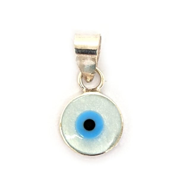Dije Ojo Turco 8mm Plata 925 - Nacar