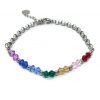 Pulsera Cristales Multicolor Regulable