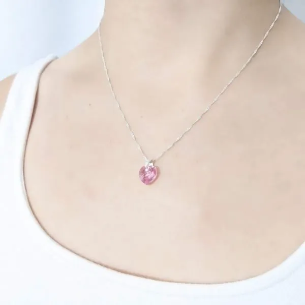 Collar Swarovski Corazón Rose