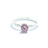 anillo cristal cubic rosa