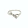 anillo cristales cubic plata