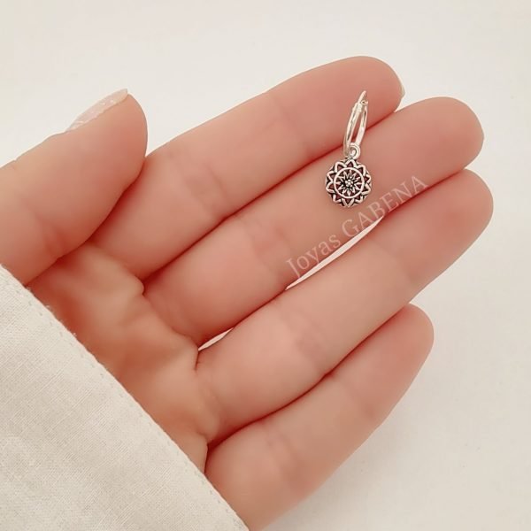 aro argolla hindu plata mandala