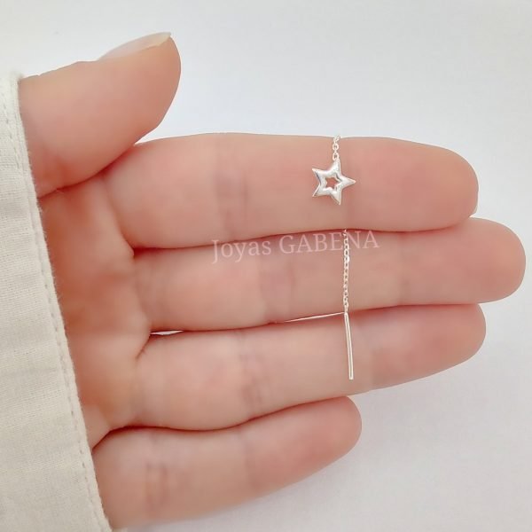 aro cadena estrella plata 925
