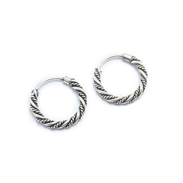 aros argollas bali trenzado
