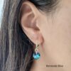 aros corazon cristal swarovski bermuda blue