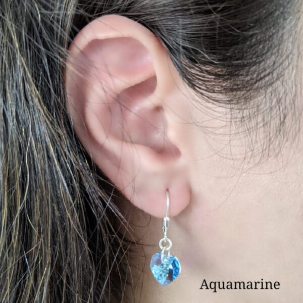 Aros Cristal Swarovski Corazon 10mm Plata 925