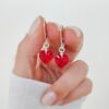 aros cistal corazon plata 925 light siam