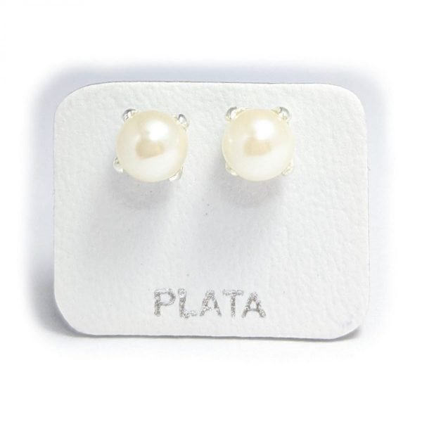 aros perlas cultivada engarzada 6mm