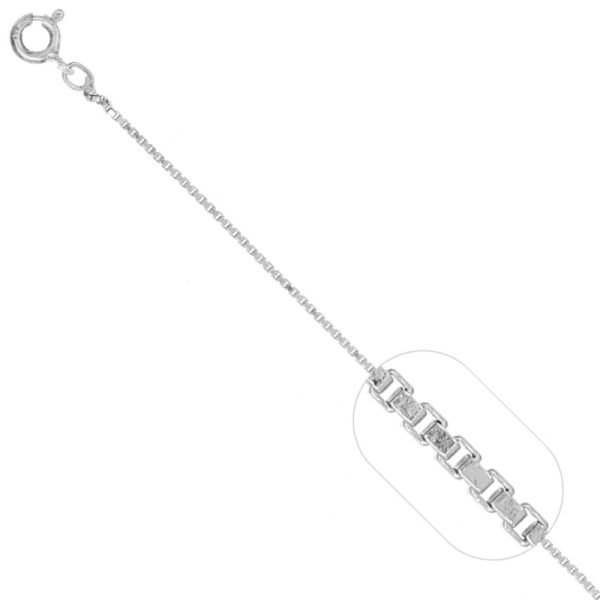 cadena veneciana 1mm plata