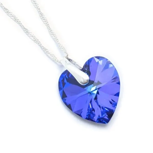 collar swarovski corazon heliotrope