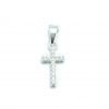 Dije Cruz con Cristales Plata 925