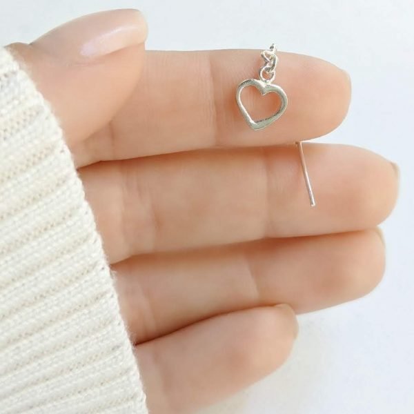 Aro colgante con cadena corazón