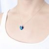 collar swarovski corazon bermuda blue
