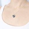 collar swarovski corazon silver night