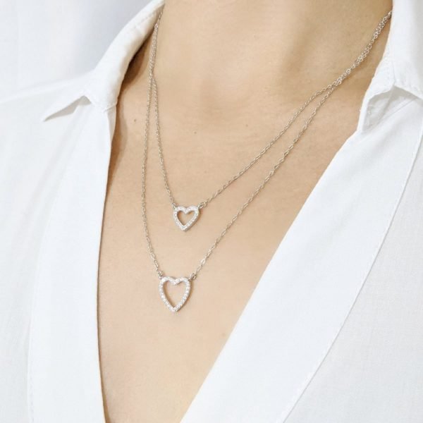 collar doble corazon