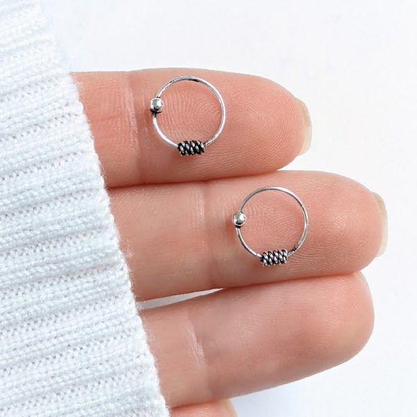 Aros bali con bolita