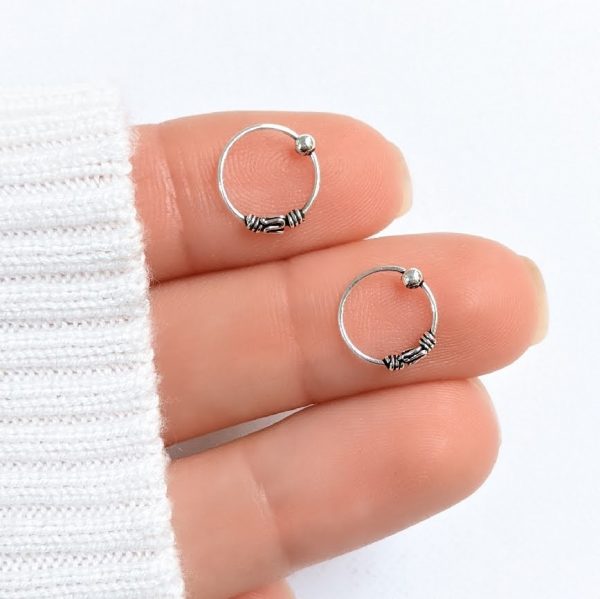 Aros bali con bolita