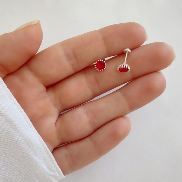 Aros Abridores Cristal 6mm Plata 925 2