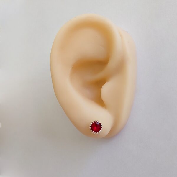 Aros Abridores Cristal 6mm Plata 925 2