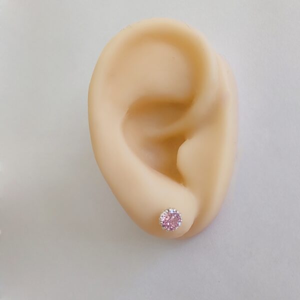 Aros Abridores Cristal 6mm Plata 925 2