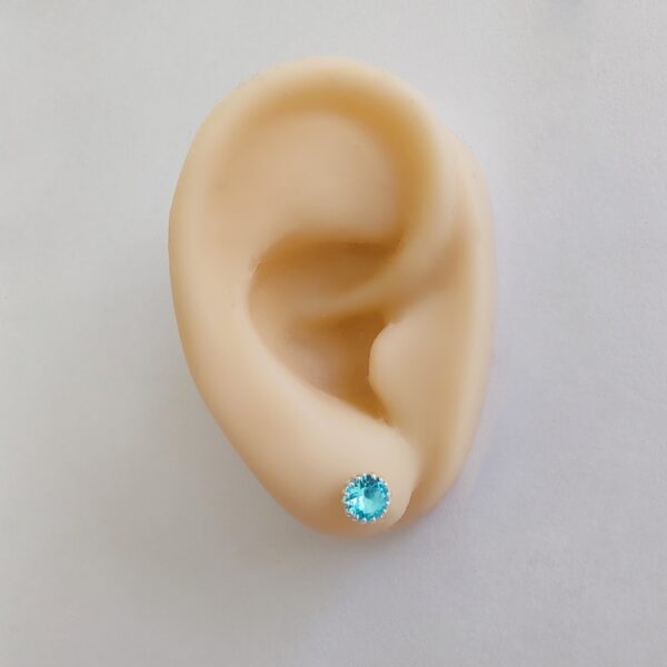 Aros Abridores Cristal 6mm Plata 925 2