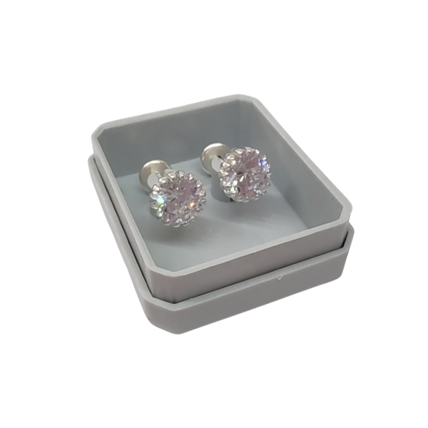 AA-84 aros abridores cristal 6mm plata
