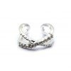 Aro Cuff Cruzado Cristales Plata 925