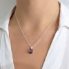 Collar Cristal Swarovski gota12mm Plata paradise shine