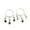Aros Argollas Corazones y Bolitas Plata 925