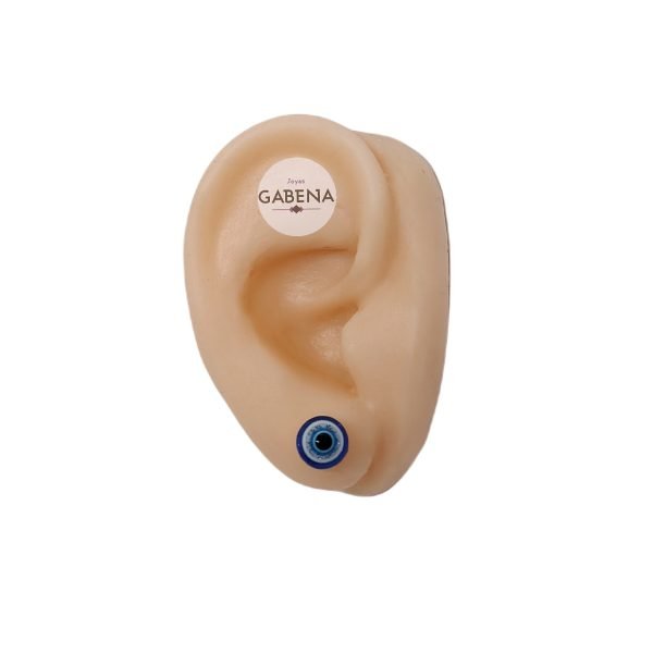 aro ojo turco grande plata oreja