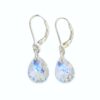 aros cristal swarovski gota 12mm plata