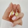 aros cristal swarovski gota 12mm plata