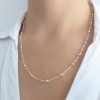 cadena singapur con bolitas 50cm plata 925