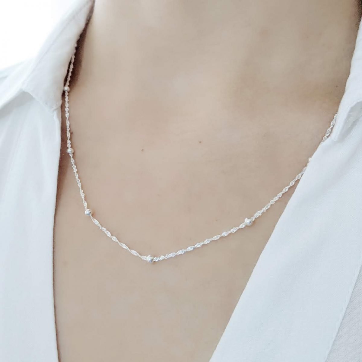 Collar De Corazón De Diamantes Colgante De Cadena De 18 Plata De Ley 925 Joyería Vintage