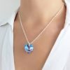 collar corazon swarovski 18mm vitrail light plata