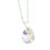 CSW-25 collar Cristal Gota 12mm Plata 925 Aurora Boreal