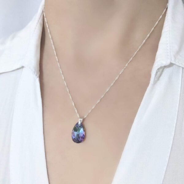 Collar Cristal Swarovski gota vitrail light