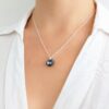 collar cristal swarovski rivoli silver night plata