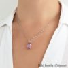 collar gota swarovski light amethyst shimmer plata 925