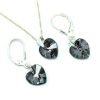 conjunto swarovski silver nigth