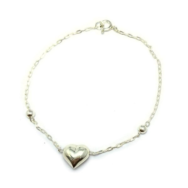 Pulsera corazón con bolitas